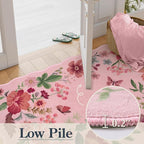 Lahome Floral Living Room Rugs, Non-Slip Washable Rugs Stain Resistant Throw - Image 5