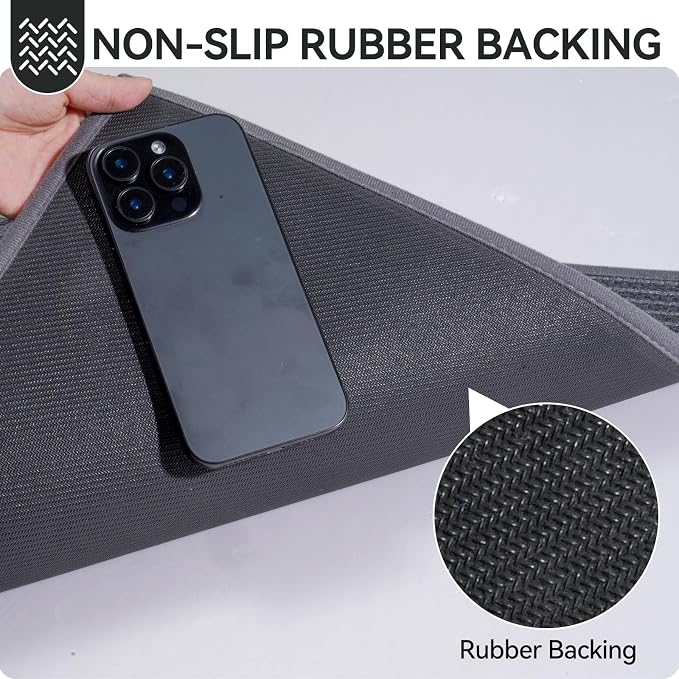 Front Door Mat 31''x47'', Non Slip Absorbent Muddy Dirt Resist Washable - Image 6
