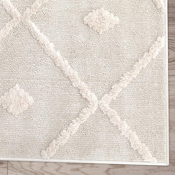Antep Rugs Palafito 6x9 Geometric Shag Diamond High-Low Pile Textured Indoor - Image 5