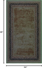 Antep Rugs Alfombras Bordered Modern 2x4 Non-Slip Low Pile Rubber Backing - Image 2