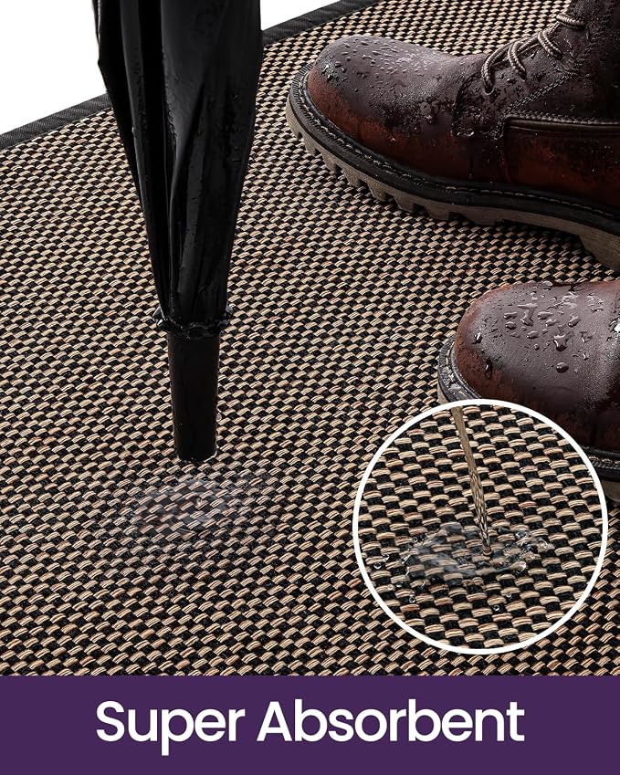 DEXI Ultra Thin Entryway Door Mat 24x36, Non Slip Rubber Backing Inside Entry - Image 6