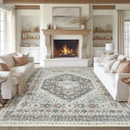zesthome 8x10 Area Rugs for Living Room, Non-Slip Backing Washable Rugs by Zesthome