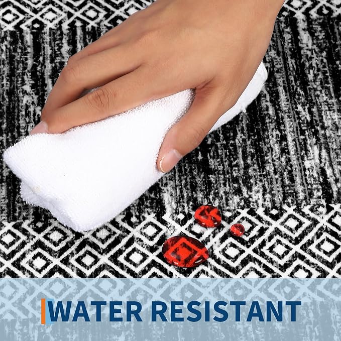 GarveeHome Washable Rug 5x7 Modern Bordered Rug - Image 5