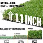 Ottomanson 2'7" x 7' Artificial Faux Grass Rug - Image 5