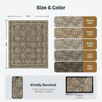 WITSHOCK Living Room Area Rugs 8x10: Soft Non-Slip Backing Washable Rugs - Image 2