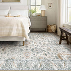 Area Rug 6x9 Living Room Rug, Machine Washable Vintage Distressed Boho Area Rug - Image 2