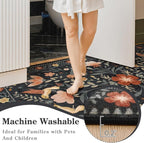 Moynesa Floral Bird Round Rug 6ft Washable Circle Rug Non Slip, Modern - Image 6