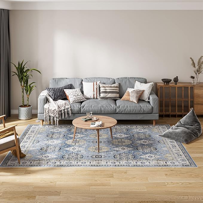 Dripex Washable Area Rug 6x9 Living Room Rug Stain & Water Resistant Foldable - Image 2
