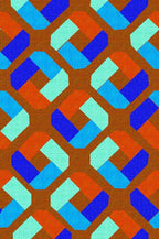 Bright Vibrant Geometric Living Room Area Rug - Image 2