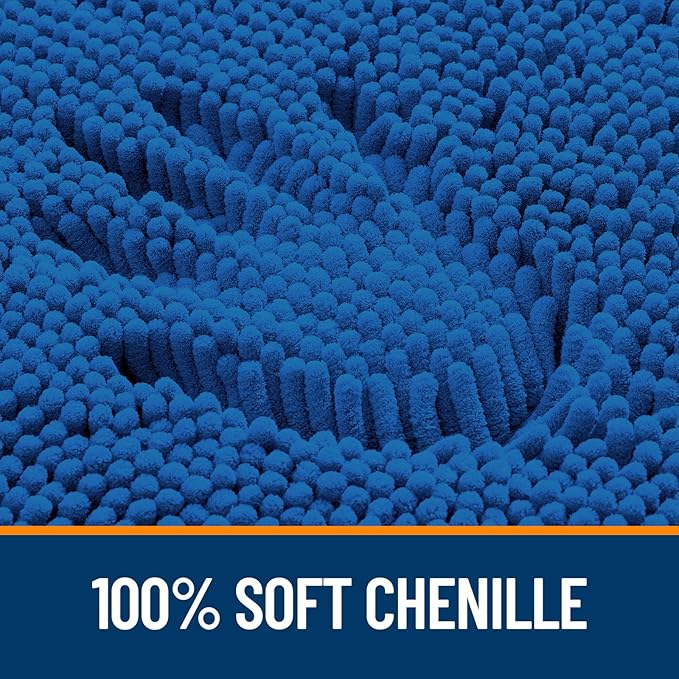 OLANLY Bathroom Rugs 30x20, Extra Soft Absorbent Chenille Bath Rugs, Rubber - Image 4