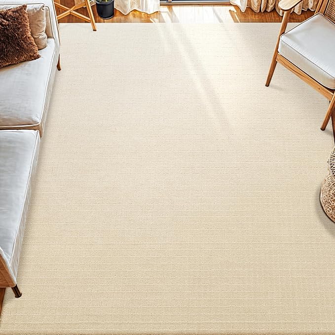 Shilucheng Wool Rug 8x10 Non-Slip, Blend 80% Wool and 20% Cotton Rugs - Image 2