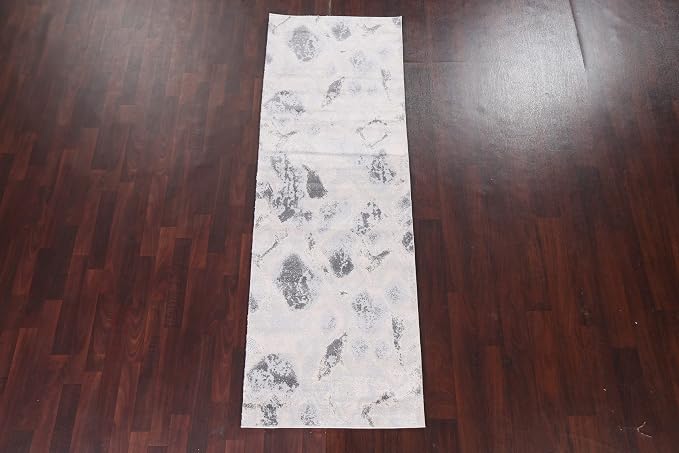 Abstract Transitional Turkish Oriental Rug 3x10 - Image 2