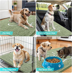 OLANLY Dog Door Mat for Muddy Paws 47x24, Paw Print Design, Absorbs Moisture - Image 7