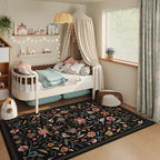 Vintage Medallion Floral 3x5 Washable Rug, Soft Low Pile Area Rug, Non-Slip - Image 3