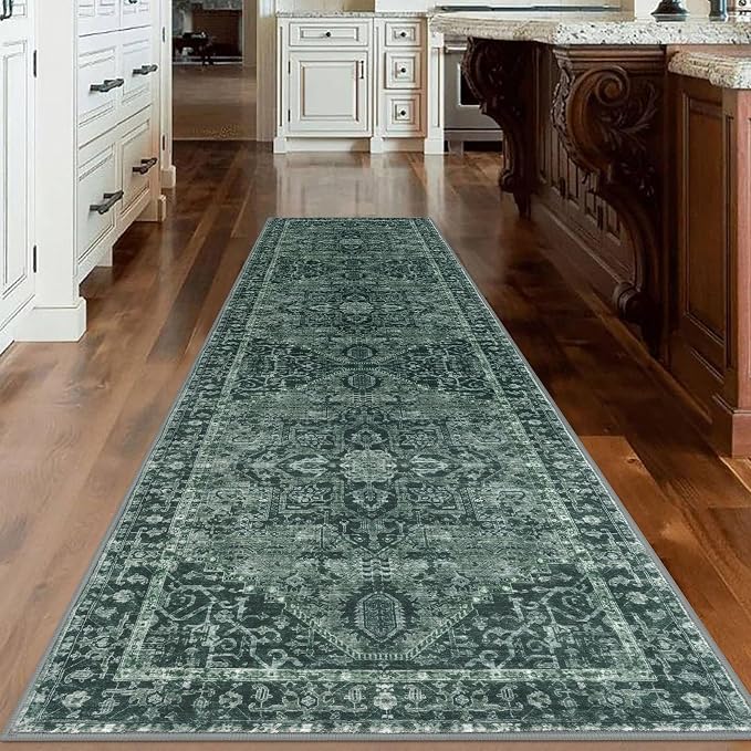 KOZYFLY Long Runners for Hallways 3x10 Ft Washable Kitchen Rug Faux Wool - Image 7