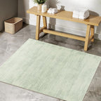 Sage Green Bathroom Rug, Non Slip Washable Boho Abstract Small Area Rug - Image 5