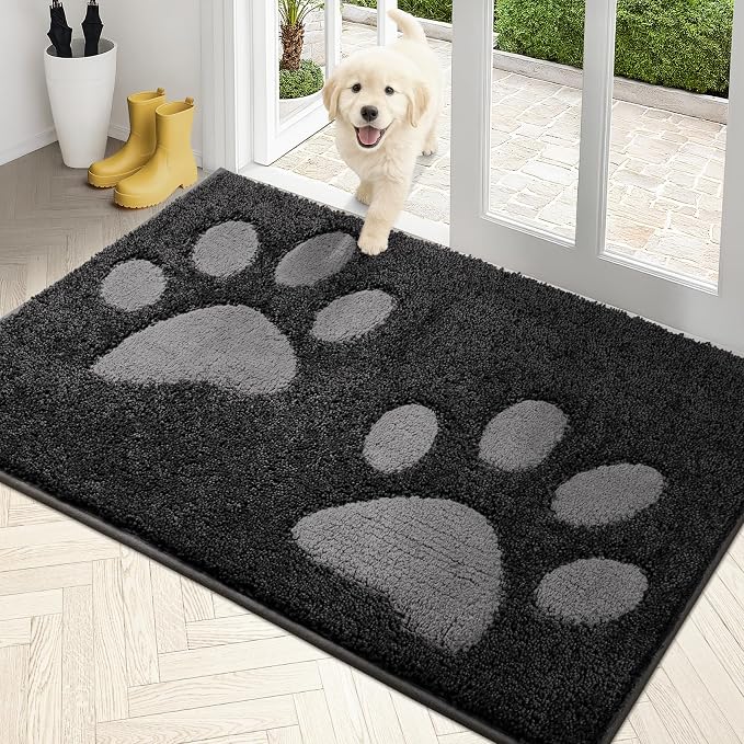 PURRUGS Dirt Trapping Door Mat 33.5" x 59", Non-Skid/Slip Machine Washable by PURRUGS