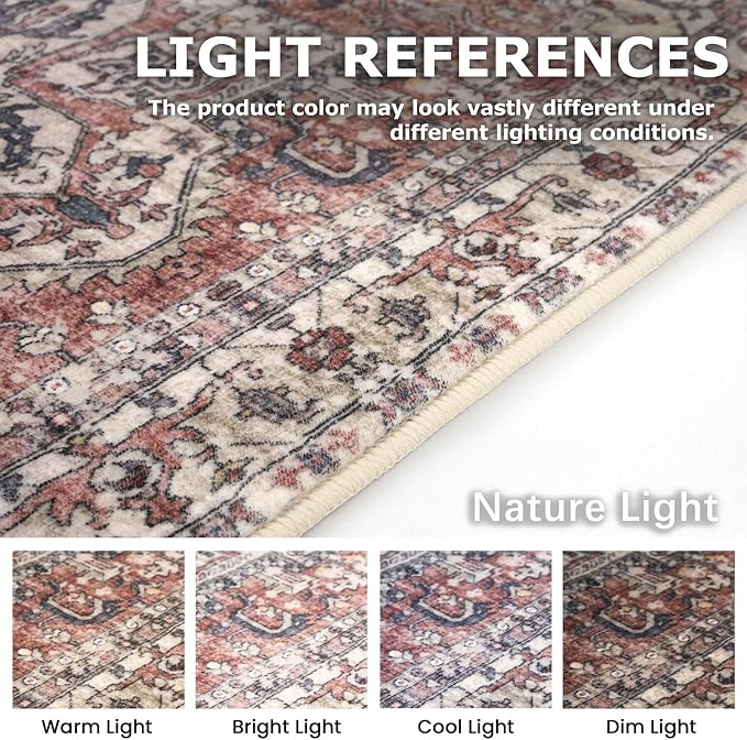 KOZYFLY Long Runners for Hallways 2x10 Ft Washable Kitchen Runner Rug Boho - Image 3