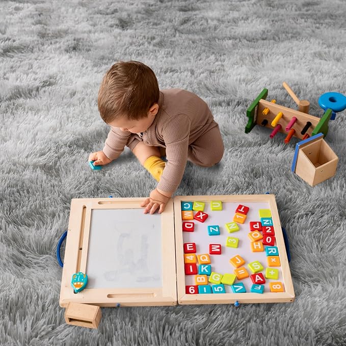 Large Soft Fluffy Rugs for Bedroom, Anti-Skid Indoor Carpet Nursery Rugs for - Image 5