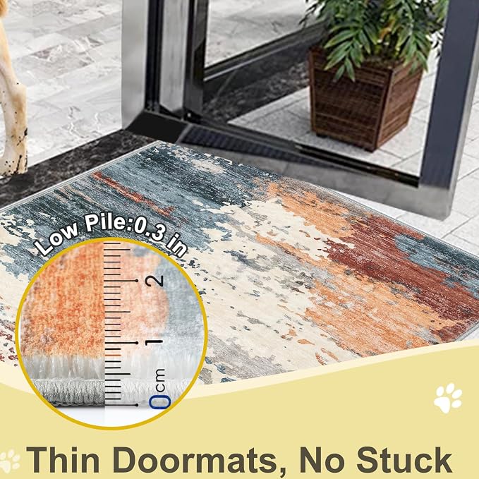 COMSLE Door Mat for Dogs Muddy Paws Soft Absorbent Indoor Front Entryway Rug - Image 6