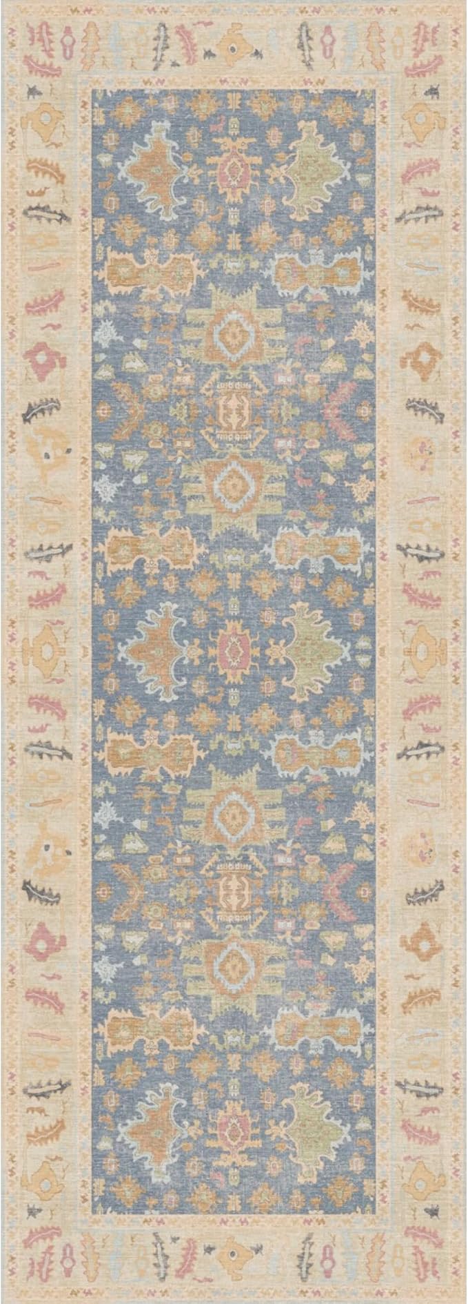 Kuden 2'6"x12 Runner Rug, Machine Washable Area Rug by KudenRugs