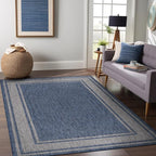 Beverly Rug Outdoor Rug 6x9 Modern Bordered Area Rugs - Image 5