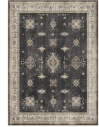 RUGGABLE Washable Vintage Area Rug – Verena Dark Wood 5x7, Stain-Resistant by RUGGABLE