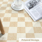 LIVEBOX 8x10 Area Rugs for Living Room, Checkered Non-Slip Washable Rugs - Image 6