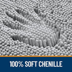 OLANLY Bathroom Rugs 30x20, Extra Soft Absorbent Chenille Bath Rugs, Rubber - Image 3