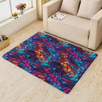 Abstract Rug, 6x8 Rug, Stained Glass Rugs - Image 2