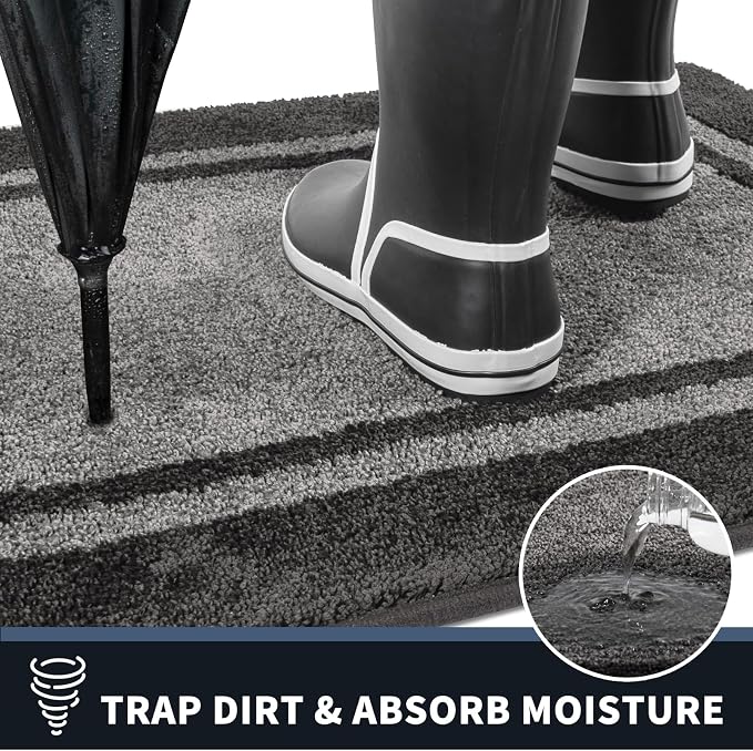 PURRUGS Dirt Trapping Door Mat 34" x 60", Non-Slip/Skid Machine Washable - Image 5