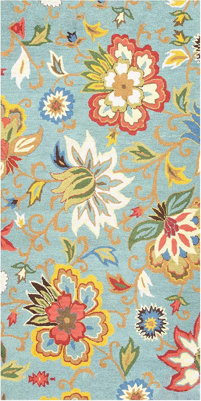 Lahome Collection Floral Runner Rug 2'x4' Non Slip Vintage Hallway Runner Rug by Lahome