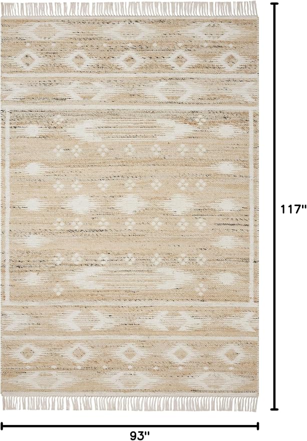 Loloi Angela Rose Rivers Collection RIV-04 Natural/Ivory 7'-9" x 9'-9" - Image 2
