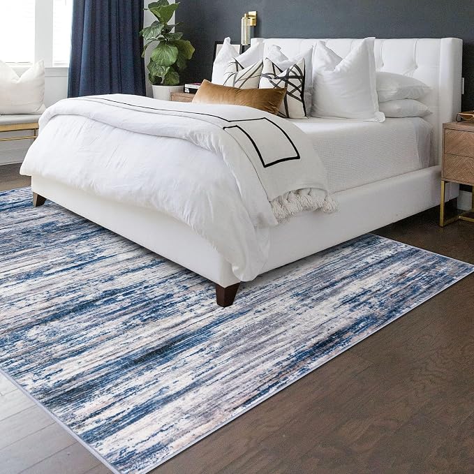 5x7 Modern Abstract Area Rug for Bedroom, Non-Shedding Rugs for Living Room - Image 3