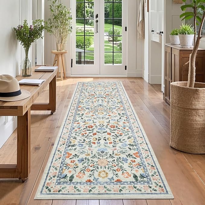 GarveeHome Washable Runner Rug 2 x 6 Non-Slip Non-Shedding Soft Vintage Bedside by GarveeHome