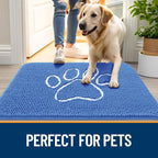 OLANLY Dog Door Mat for Muddy Paws 36x24, Paw Print Design, Absorbs Moisture - Image 6