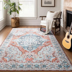 8x10 Area Rugs for Living Room, Machine Washable Non-Slip Low Pile Faux Wool - Image 3