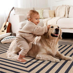 Tangsoo Geometric Easy Jute Rug 2x3 Washable Rug, Small Area Rug - Image 8