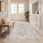 Runner Rug Kitchen Washable Rugs: 3x10 Non-Slip Boho Soft Vintage Stain - Image 3