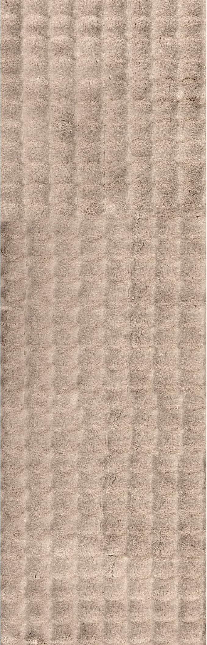 Nuloom Jeni Taupe, Solid Faux Rabbit, Fluffy and Cozy, High Traffic, Stain - Image 7
