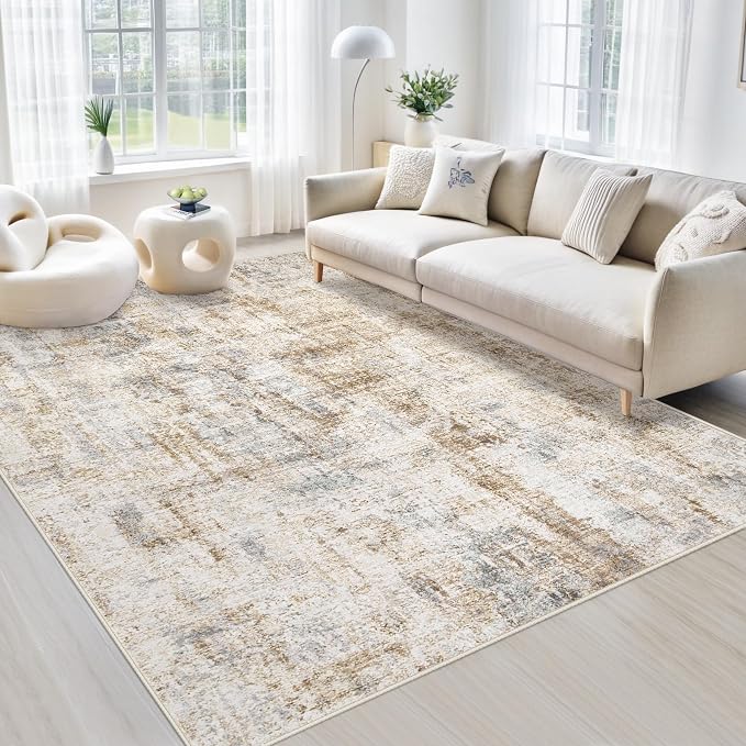 Area Rugs 5x7 Living Room: Washable Rug Modern Abstract Rugs Soft Non Slip by MXSANYOORUG