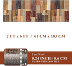 YIHOUSE Brown Runner Rug 2x6 for Hallway, Farmhouse Rugs Washable, Vintage - Image 6