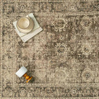 3x8 Washable Runner Rug for Kitchen Hallway Brown Vintage Non-Slip Low Pile - Image 9