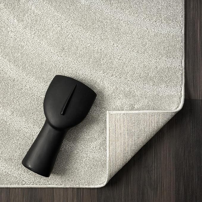 LUXE WEAVERS Modern Geometric Wave Gray 2x3 Area Rug - Image 7