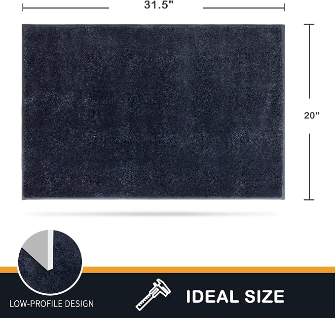 PURRUGS Dirt Trapping Door Mat 20" x 31.5", Non-Slip Machine Washable Entry Rug - Image 2