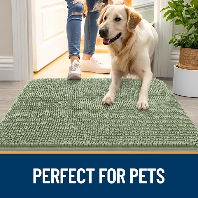 OLANLY Dog Door Mat for Muddy Paws 30x17, Absorbs Moisture and Dirt, Absorbent - Image 6