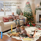 Lahome Floral Christmas Rug, 2x4 Washable Christmas Kitchen Rugs Indoor - Image 4