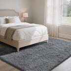 Fluffy Rug Shaggy Area Rug, Dark Grey 5x8 Area Rugs - Image 3