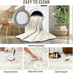 6x9 Area Rugs Washable Rugs for Living Room, Vintage Boho Rug Non-Slip Soft - Image 3