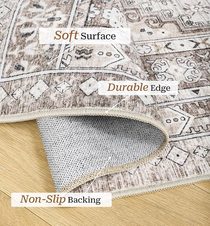 zesthome 7x9 Area Rug, Super Soft Washable Rugs - Image 5